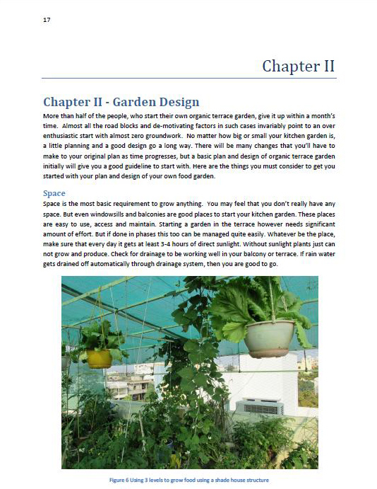 organic urban farming book page sample