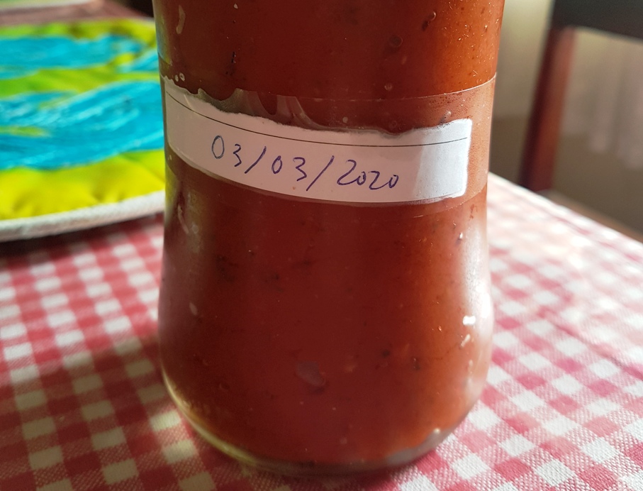 Label the jar with date